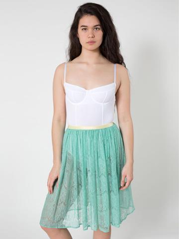 American Apparel Lace Mid-length Skirt