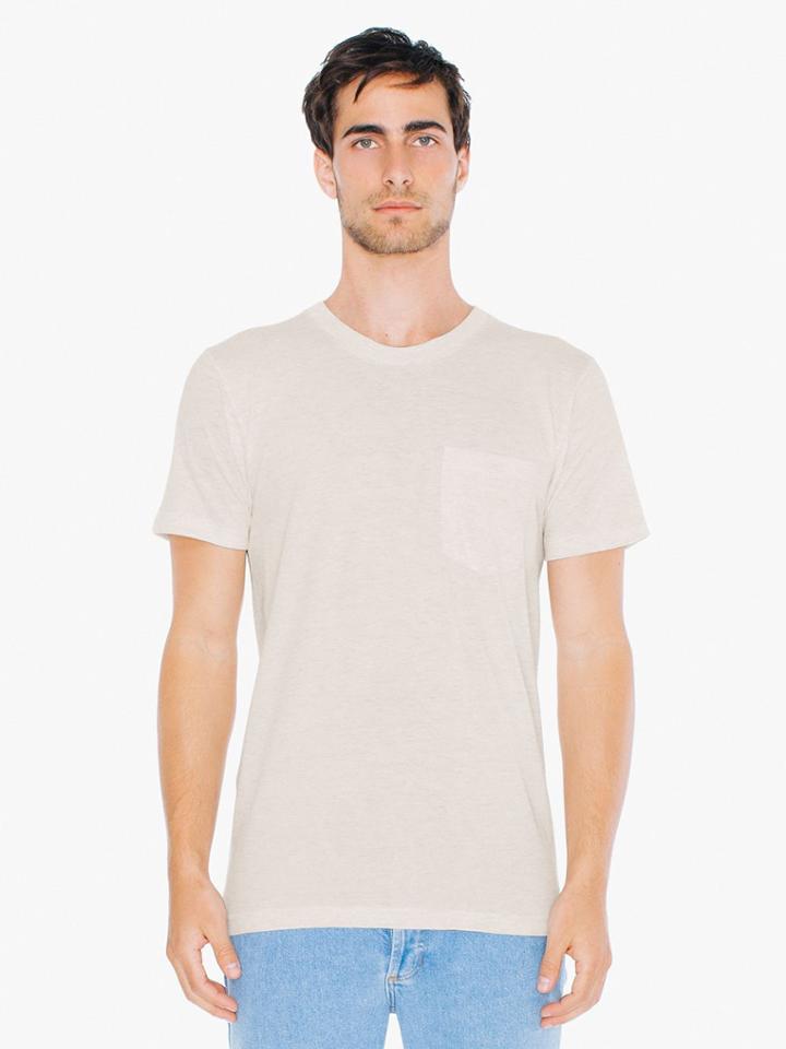 American Apparel Tri-blend Crewneck Pocket T-shirt