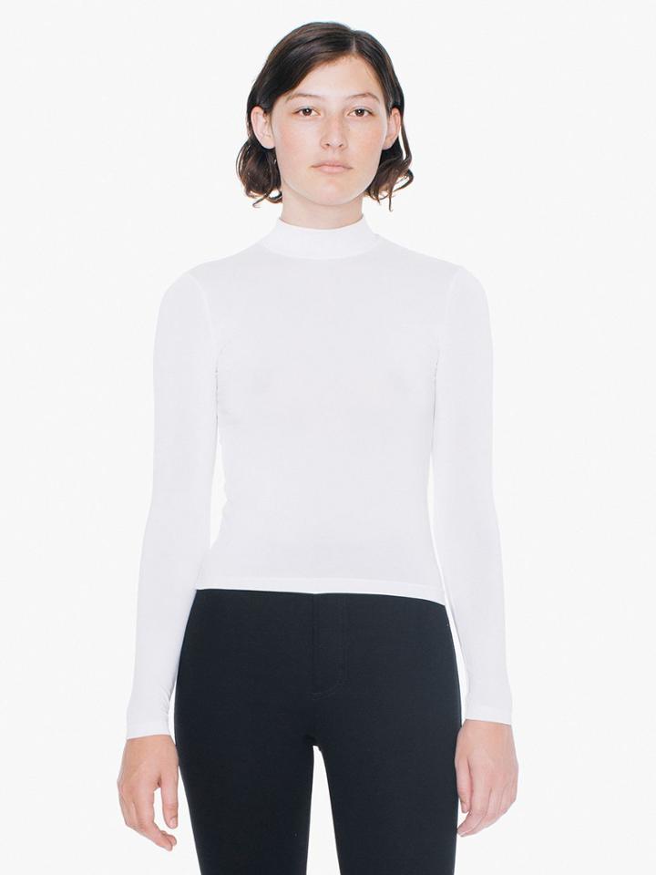 American Apparel Brushed Jersey Turtleneck Top