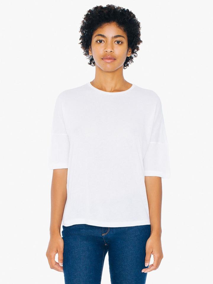 American Apparel Cotton Modal Easy Drop Shoulder T-shirt