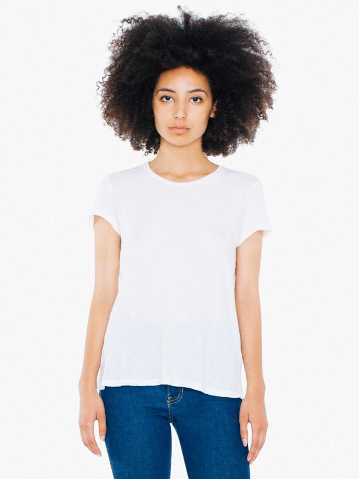 American Apparel 50/1 Cotton Women's Crewneck T-shirt