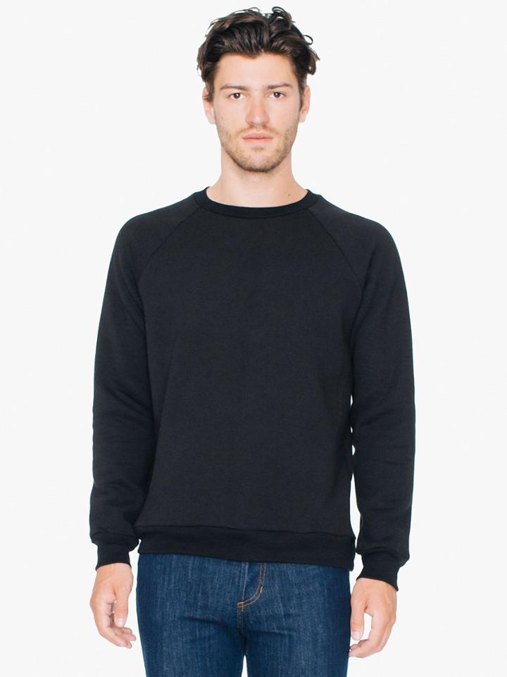American Apparel Flex Fleece Raglan Crewneck Sweatshirt