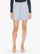American Apparel Denim Button Front A-line Mini Skirt