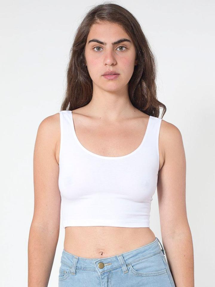 American Apparel Cotton Spandex Crop Tank