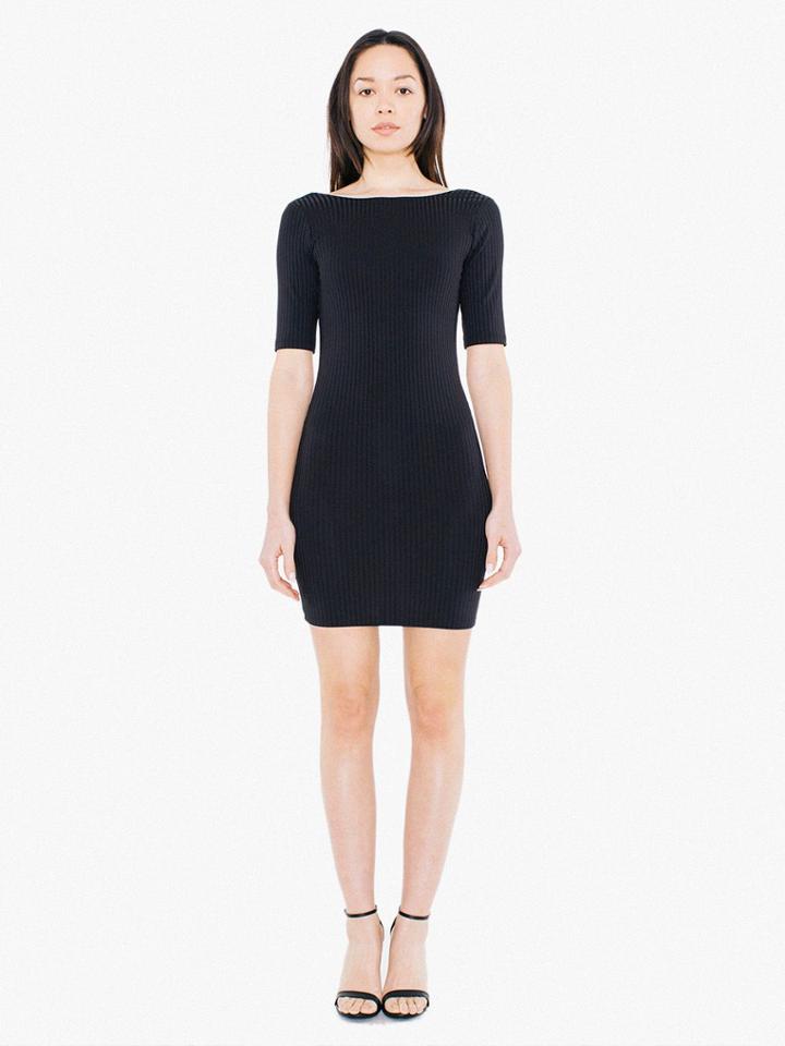 American Apparel Glace Rib Quinn Mini Dress