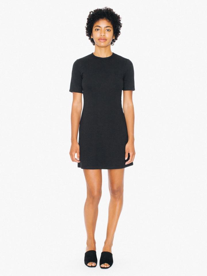 American Apparel Ponte Crewneck Short Sleeve Mini Dress