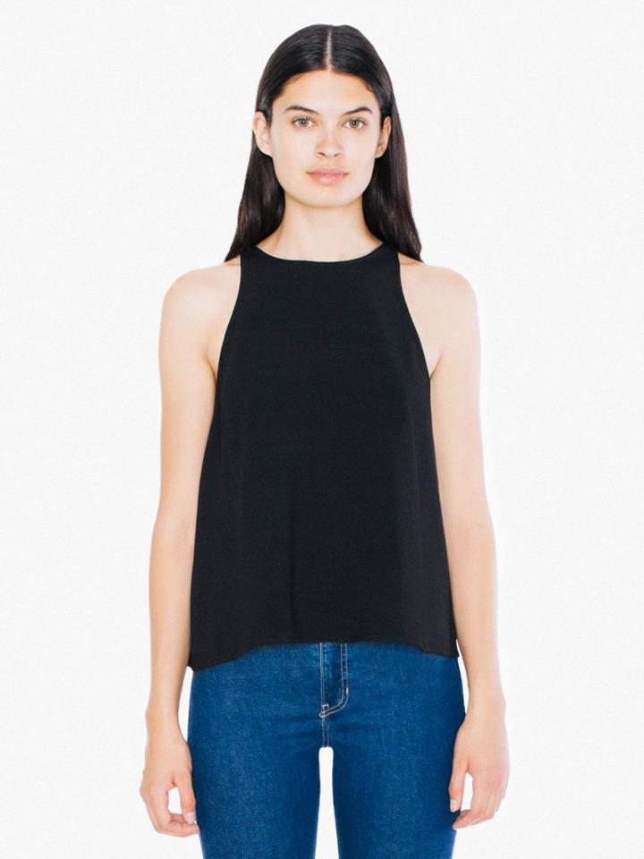American Apparel Crepe Open Back Top