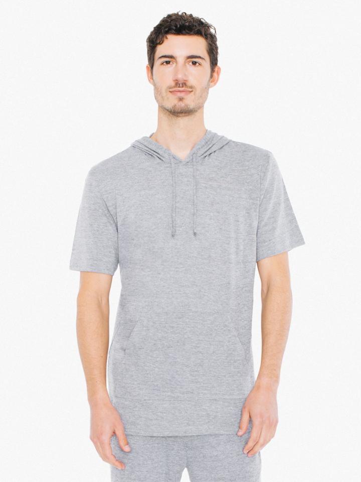 American Apparel Tri-blend Short Sleeve Pullover Hoodie