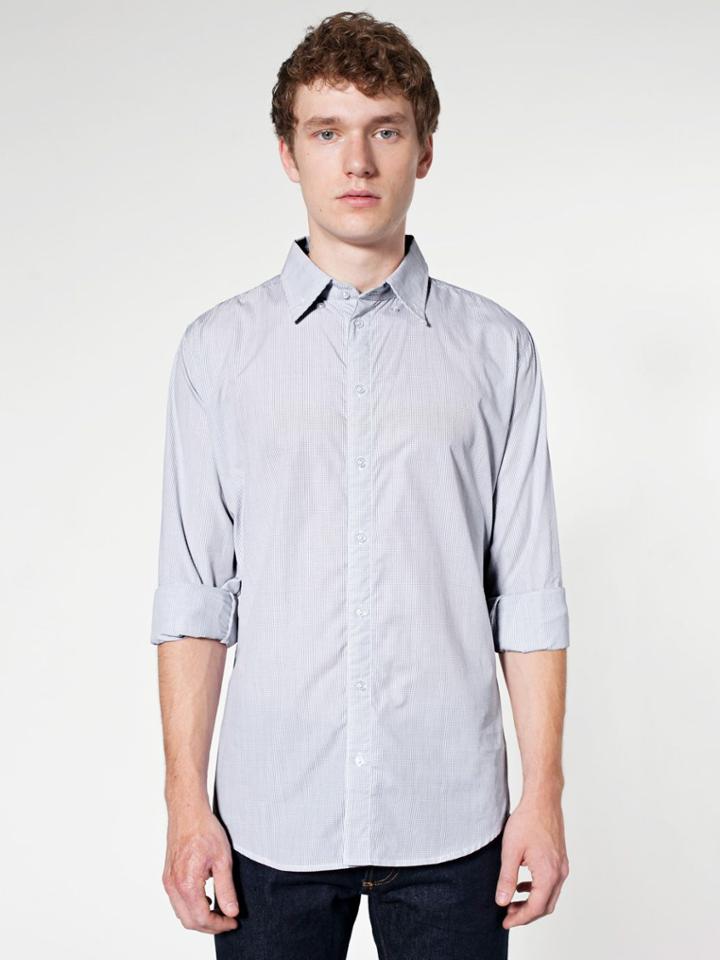 American Apparel Italian Cotton Long Sleeve Button-down