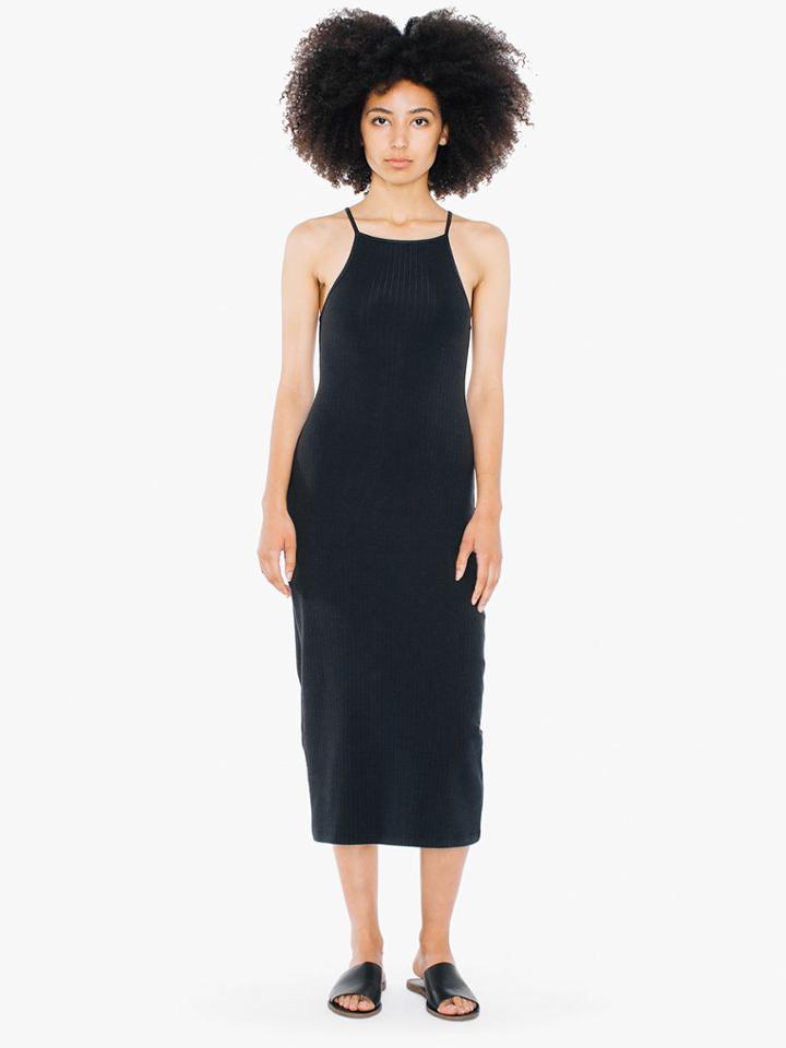 American Apparel 9x1 Rib Tank Midi Dress