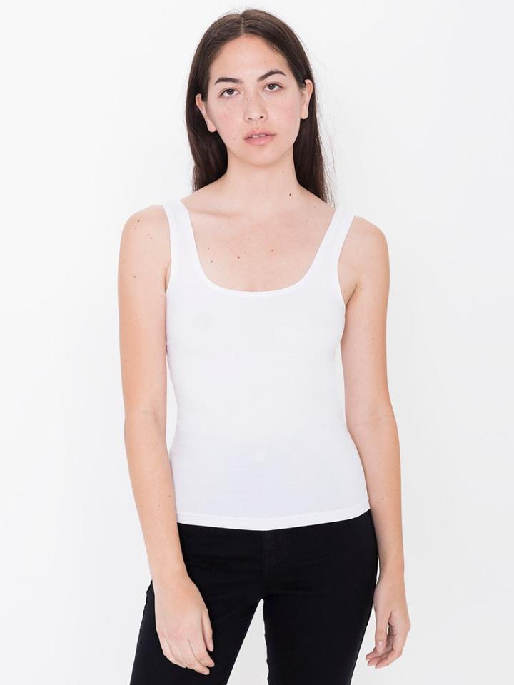American Apparel Cotton Spandex Scoop Tank