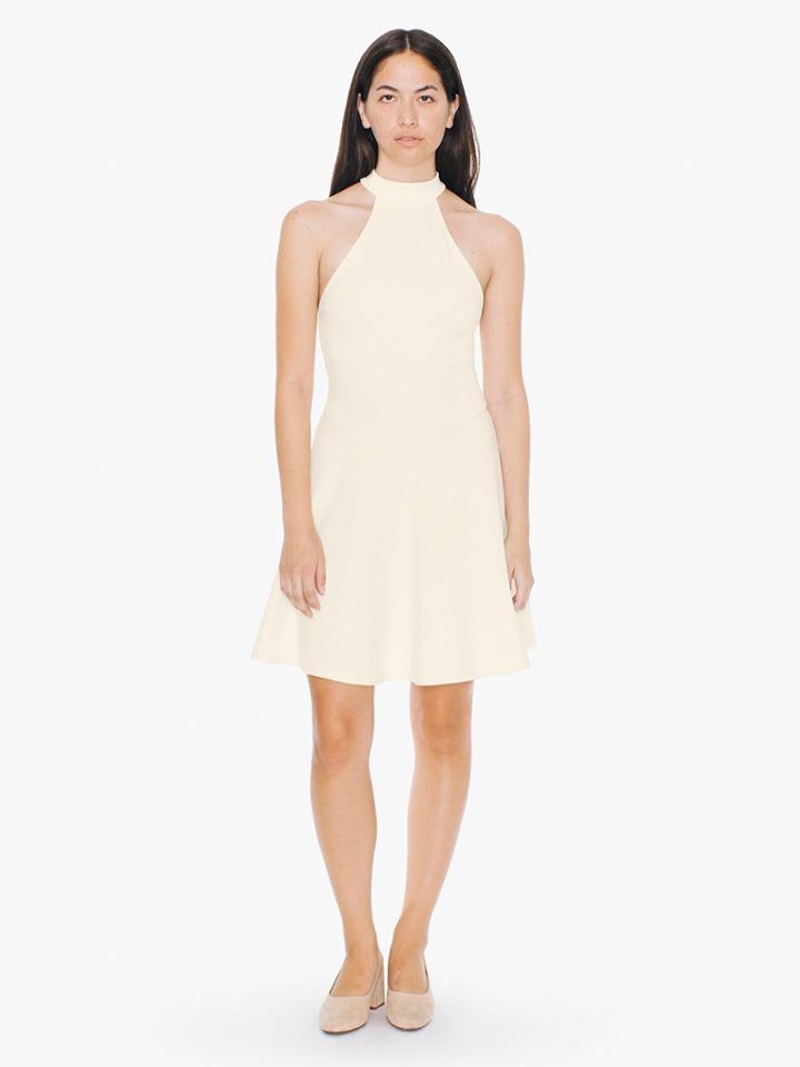 American Apparel Ponte Mock Neck Sleeveless Skater Dress