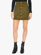 American Apparel 8 Wale Corduroy Button Front A-line Skirt