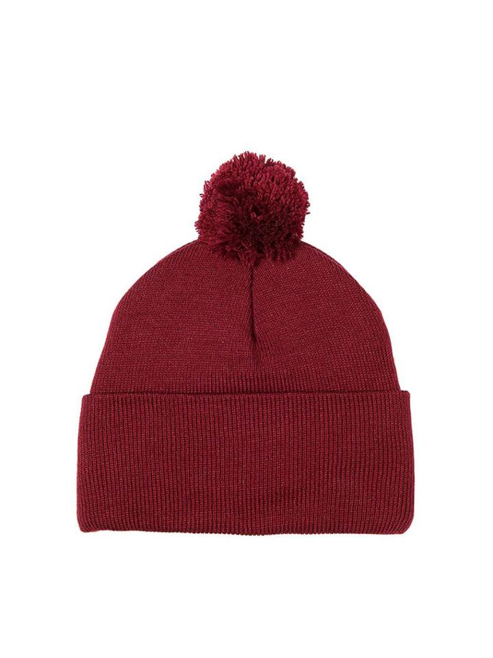 American Apparel Cuffed Acrylic Pom Pom Beanie