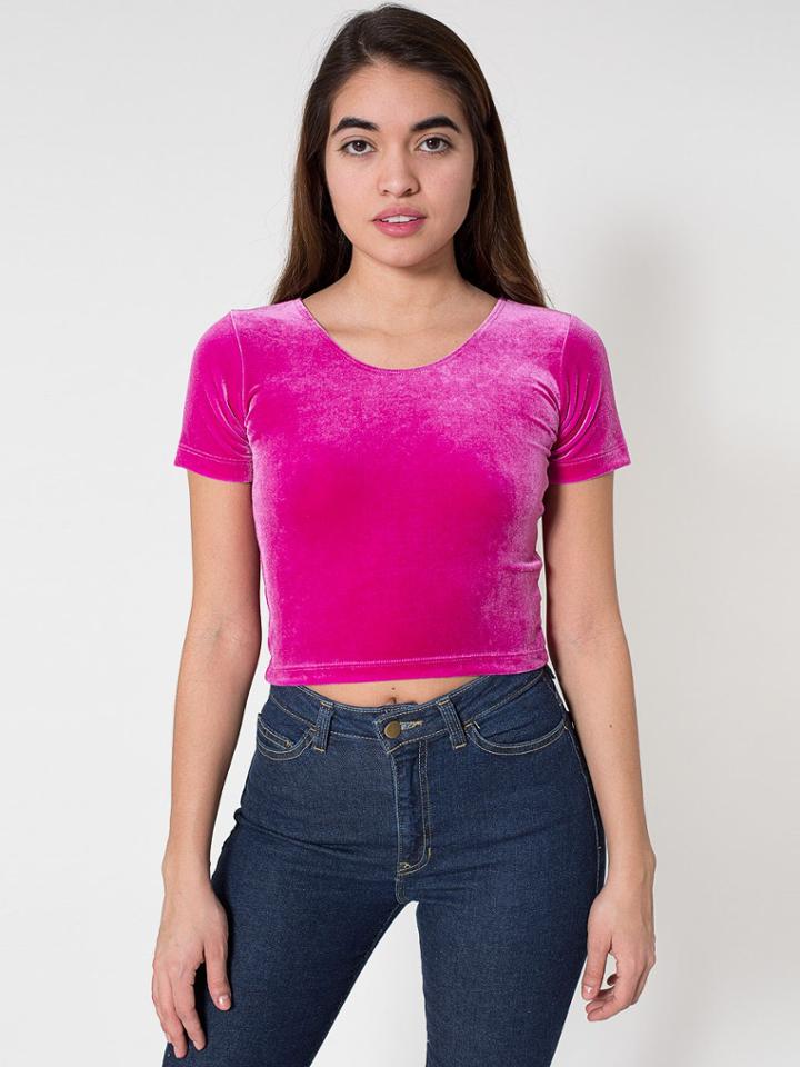 American Apparel Velvet Crop Tee