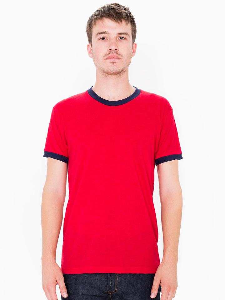 American Apparel 50/50 Crewneck Ringer T-shirt