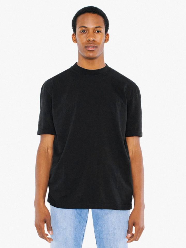 American Apparel Power Wash Mock Neck T-shirt