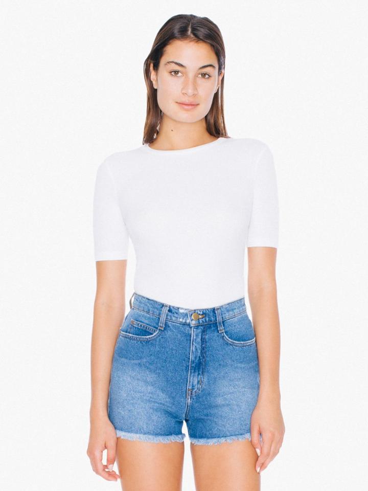American Apparel 2x2 Rib Fitted T-shirt