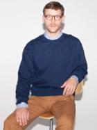 American Apparel Indigo Terry Crew Neck Pullover