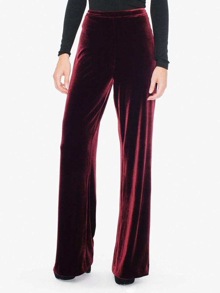 American Apparel Velvet Wide Leg Pant