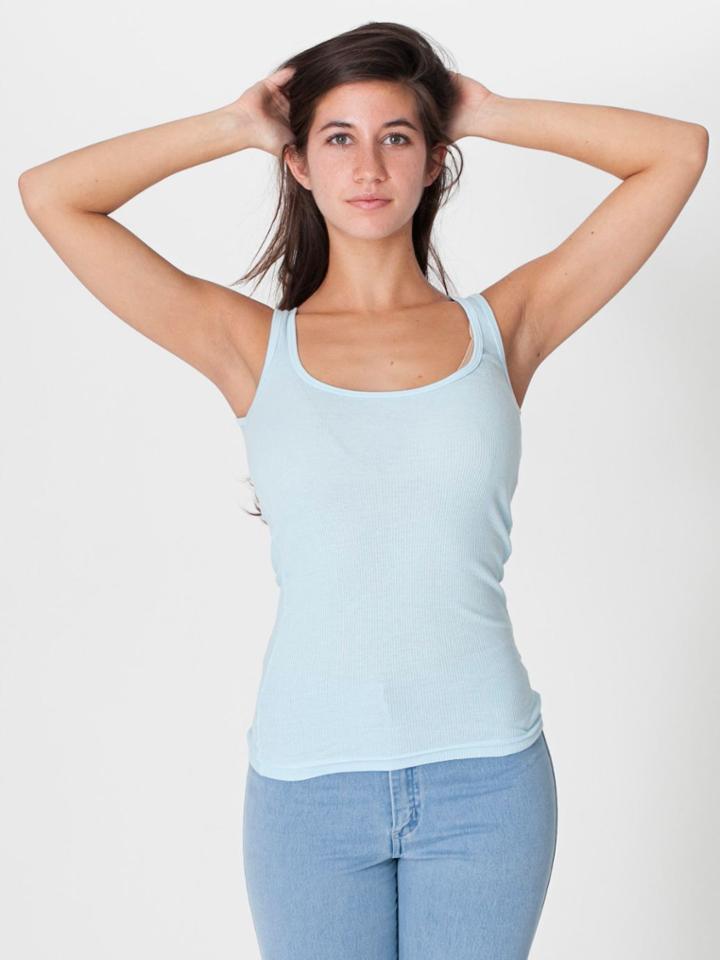 American Apparel 2x1 Rib U-neck Tank