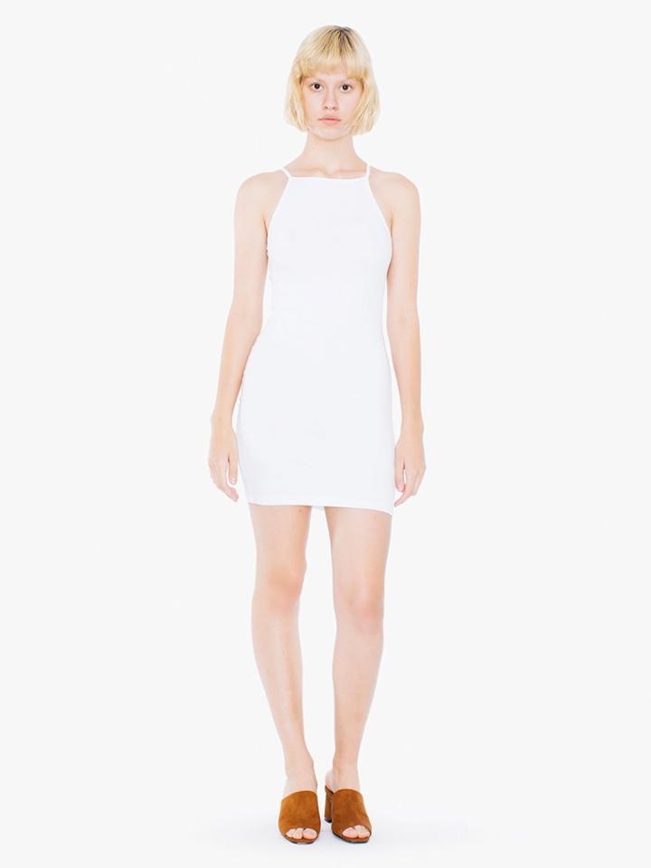 American Apparel Cotton Spandex Square Tank Mini Dress