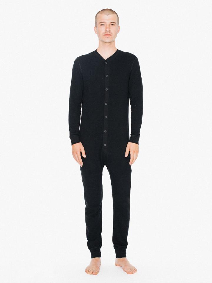 American Apparel Waffle Thermal One-piece