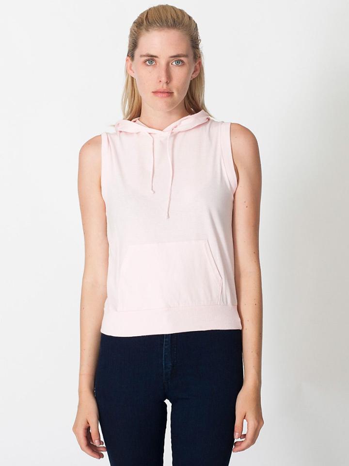 American Apparel Fine Jersey Sleeveless Sport Hoodie
