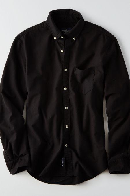 American Eagle Outfitters Ae Solid Oxford Button Down Shirt
