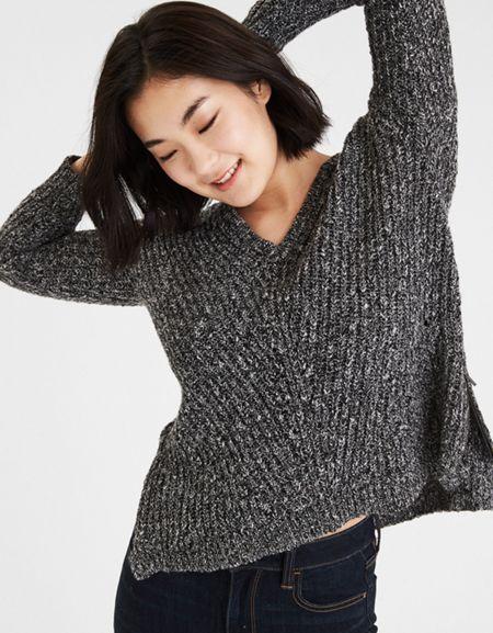 American Eagle Outfitters Ae V-neck Side Zip Pullover