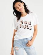American Eagle Outfitters Ae Sequin Graphic T-shirt