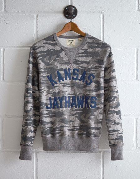 Tailgate Men's Kansas Camo Sweatshirt