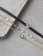 American Eagle Outfitters Ae Gold & Stone Chokers 3-pack