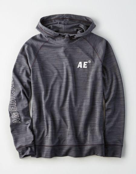 American Eagle Outfitters Ae Active Lightweight Logo Hoodie