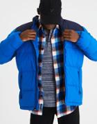 American Eagle Outfitters Ae Colorblock Mock Neck Puffer Jacket