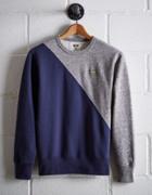 Tailgate Men's Wvu Diagonal Colorblock Sweatshirt