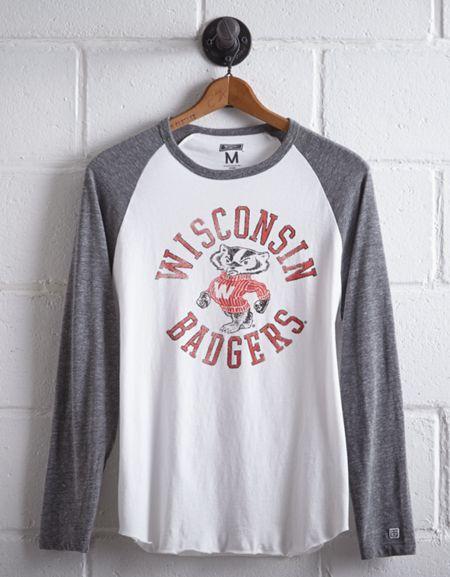 Tailgate Men's Wisconsin Badgers Baseball Shirt