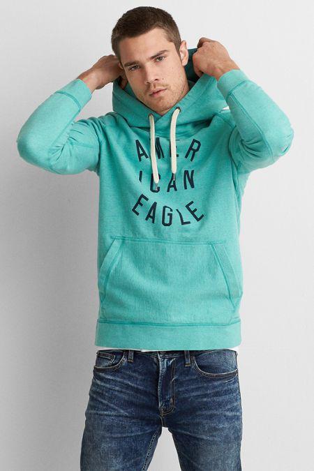 American Eagle Outfitters Ae Heathered Graphic Hoodie