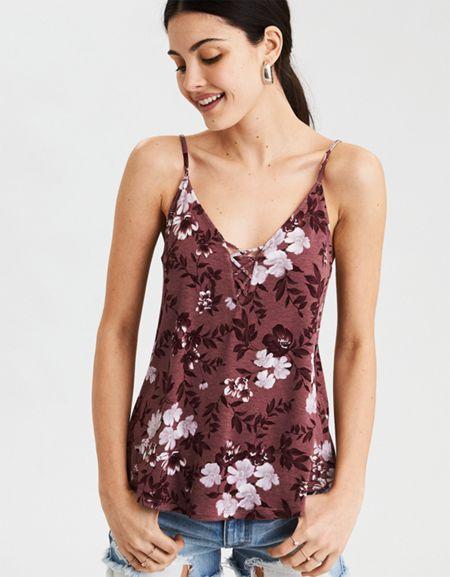 American Eagle Outfitters Ae Lace Up Swing Cami