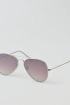 American Eagle Outfitters Ae Silver Flat Aviators