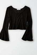 American Eagle Outfitters Don't Ask Why Bell Sleeve Crop Sweater