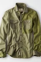 American Eagle Outfitters Ae Colorblock Military Shirt