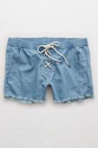 Aerie Lace-up Chambray Short