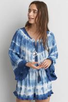 American Eagle Outfitters Ae Tie Dye Lace-up Romper