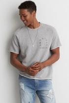 American Eagle Outfitters Ae Raw Edge Short Sleeve Sweatshirt