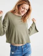 American Eagle Outfitters Ae Destroy Easy Bell Sleeve Top