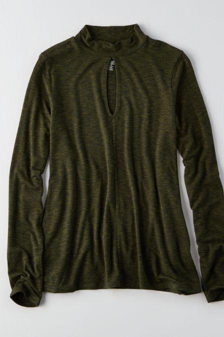American Eagle Outfitters Ae Soft & Sexy Mock Neck T-shirt