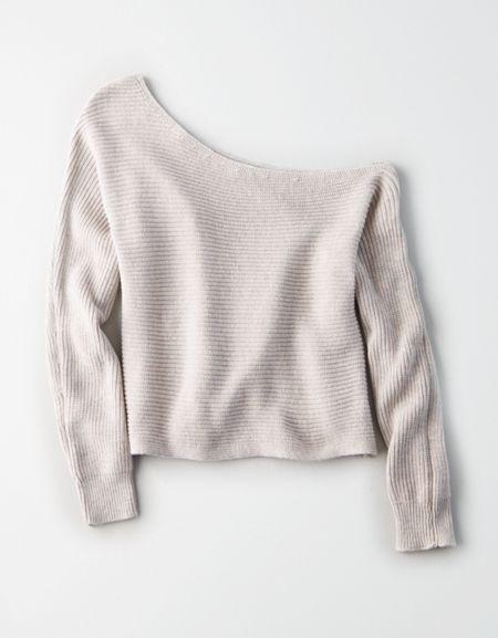 American Eagle Outfitters Ae Off-the-shoulder Dolman Sweater