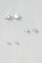 American Eagle Outfitters Ae Cubic Zirconia Earring Trio