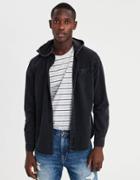 American Eagle Outfitters Ae Chambray Hooded Shirt